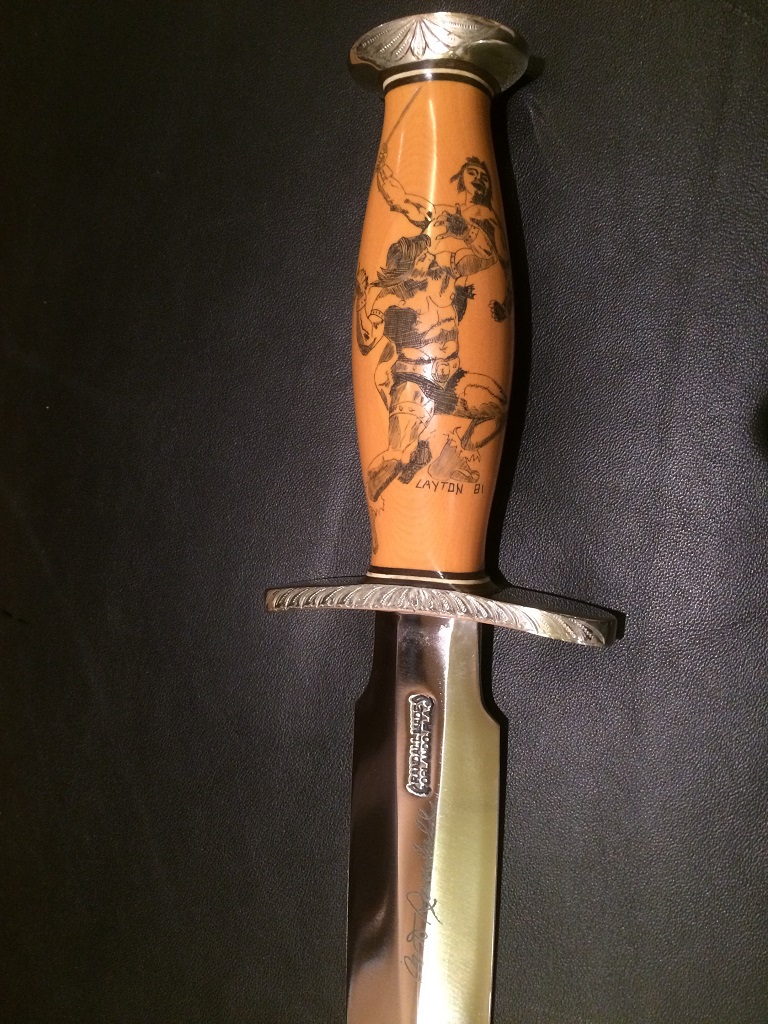 Bo-signed blade, Old Yeller, Layton Scrimmed and engraved 9 inch-Kit Knife Nickel Silver-002-KT.jpg